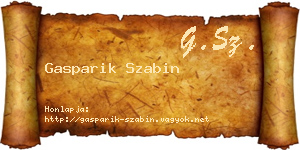 Gasparik Szabin névjegykártya